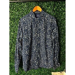 Scotch & Soda Dark Blue Shirt with White Patterns